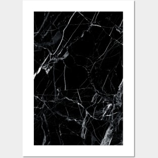 Black marble Posters and Art